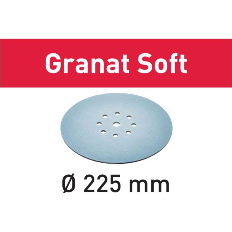 204225 GRANAT SOFT Miękki papier ścierny Ø225 P180 / 1szt