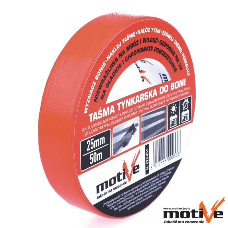 020455 MOTIVE Taśma tynkarska do boni 25 mm / 50 m