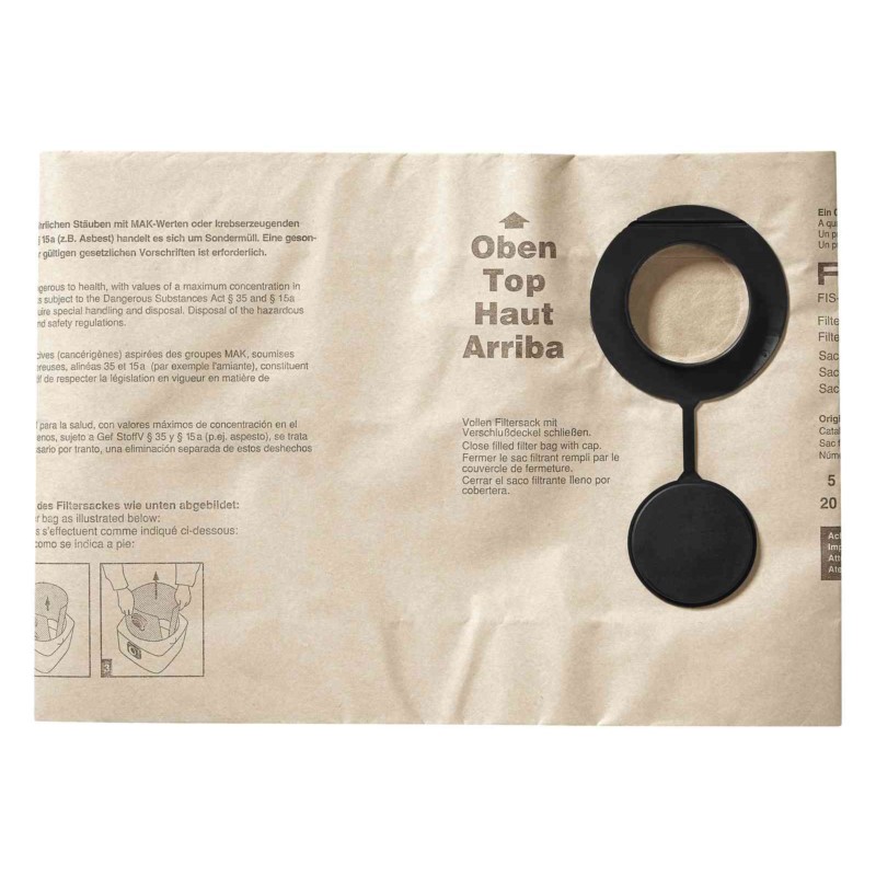 487070 Dwuwarstwowy worek filtrujący z atestem BIA FIS- SR 200 / 5 szt