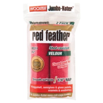 RR311 4 1/2x1/4" Wooster® JUMBO-KOTER® RED FEATHER™ wkład do wałka welurowego 115 x 6 mm