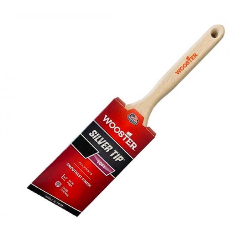 5221AS-2 Wooster® Mały skośny pędzel do odcięć z drewnianą rączką SILVER TIP SOFT 2"