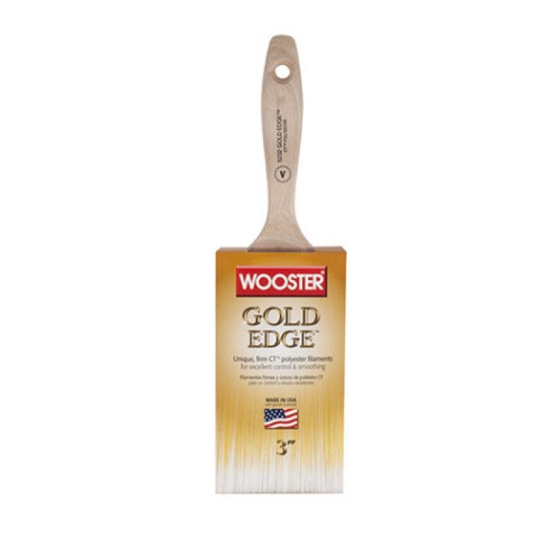 5232-3 Wooster® Pędzel malarski prosty, włosie poliestrowe CT GoldEdge 3" (7,6 cm)