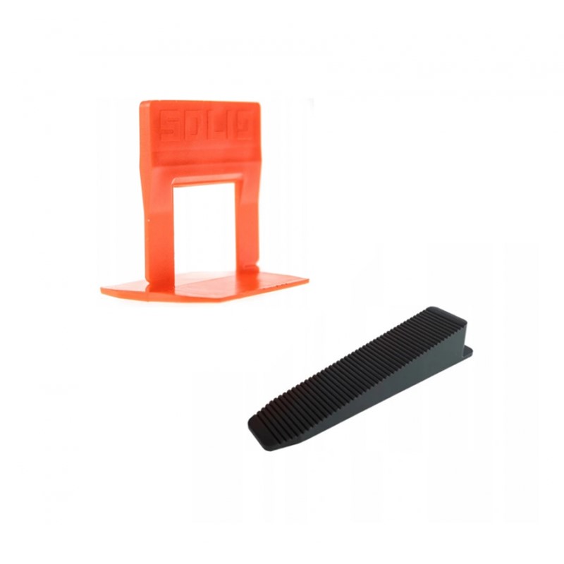 6357 SOLID System poziomowania płytek – 50 klin + 100 klips 1mm /K.4