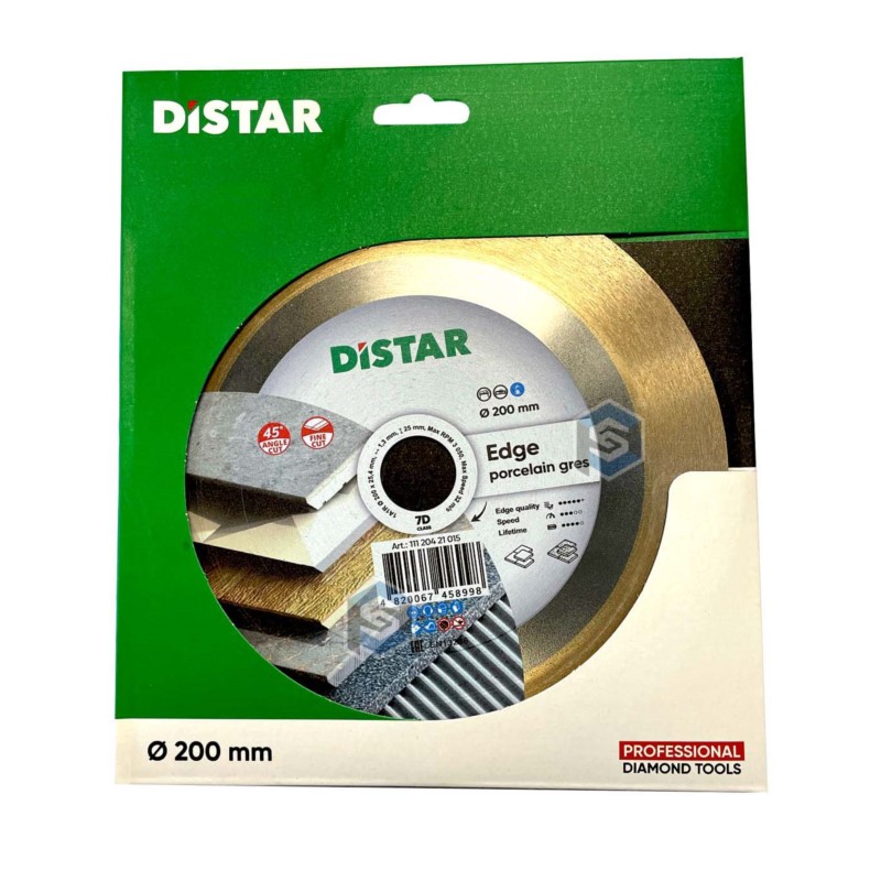 11120421015 Di-Star Tarcza do cięcia płytek ceramicznych 200 Edge. Średnica: 200mm. Grubość tarczy: 1,4 mm. Warstwa diamentu: 25