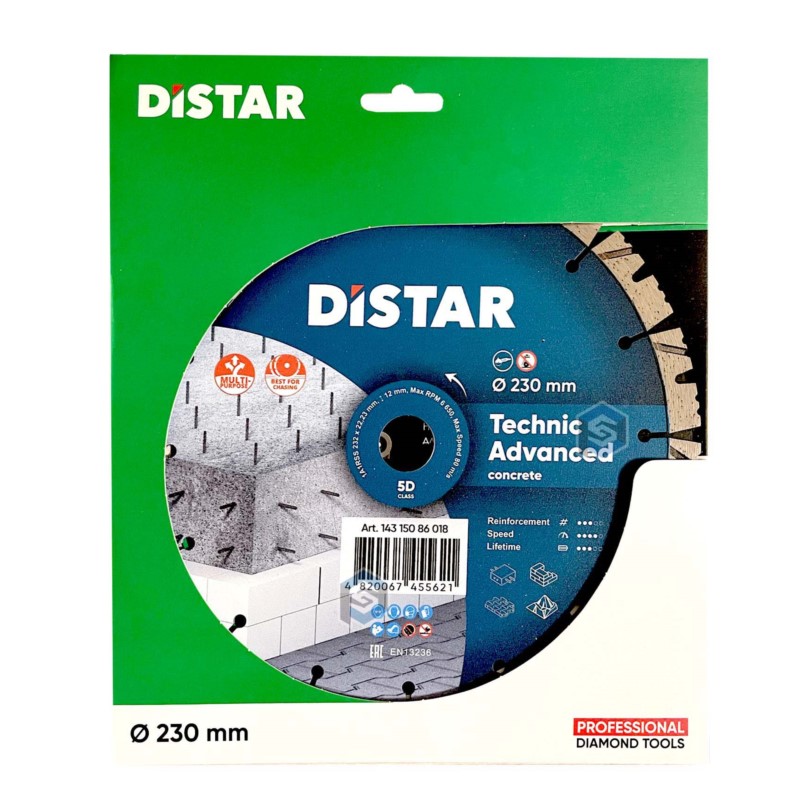 14315086018 Di-Star tarcza diamentowa do kostki brukowej, betonu i czarnego granitu Technic Advanced. Średnica: 230 mm. Grubość