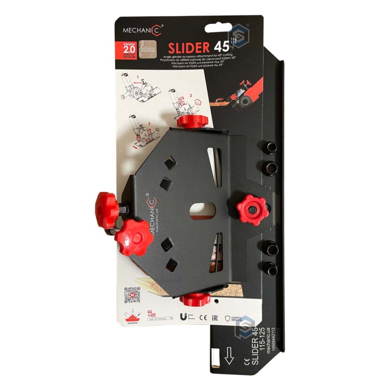 19568442113 Di-Star Przystawka do cięcia pod kątem SLIDER 45° 4 ze szlifierkami 115-125 mm