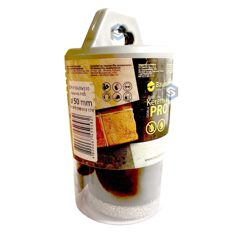 910278018174 Di-Star Wiertło diamentowe z uchwytem S10, średnica: 50mm, długosć: 30mm  DDR-V 50x30xS10