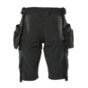 17149-311-09 C48 MASCOT ADVANCED - Spodnie Craftsmen krótkie czarne rozmiar C48 / CORDURA® - ULTIMATE STRETCH