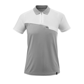 17283-945-0806 L MASCOT ADVANCED Premium - Koszulka Polo biało-szara rozmiar L