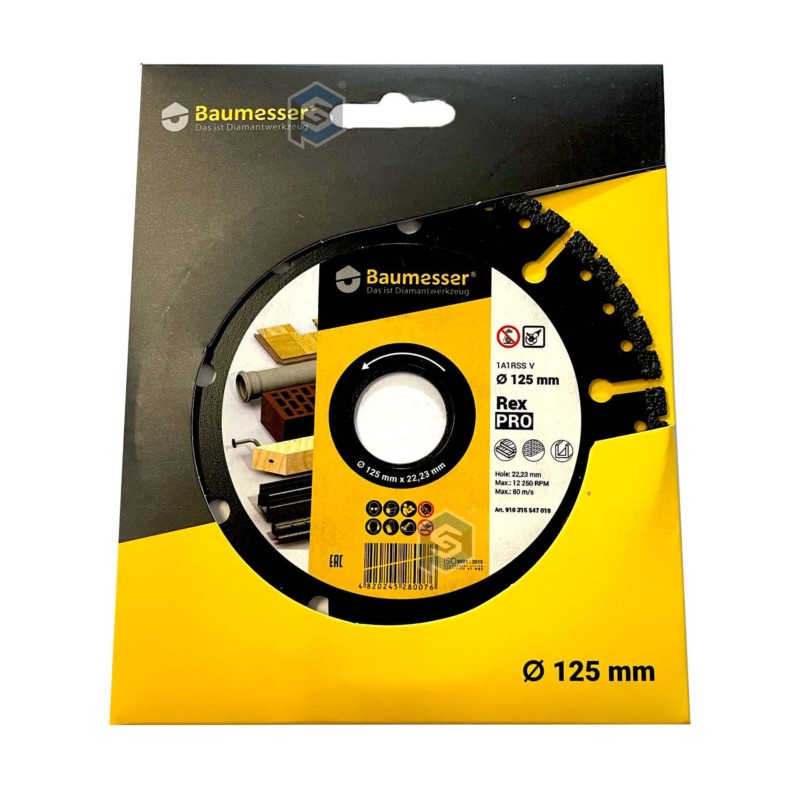 910315550010 Di-Star Tarcza diamentowa do cięcia metalu DISTAR Baumesser Metal-Cut 125mm x 22,2mm