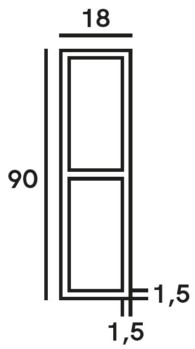22151 L21 Łata murarska prostokątna 150 cm