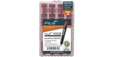 991/40 PICA Wymienny wkład woskowy, czerwony