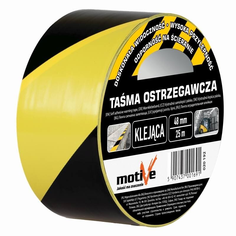 020189 MOTIVE Taśma ostrzegawcza  100mm/100m