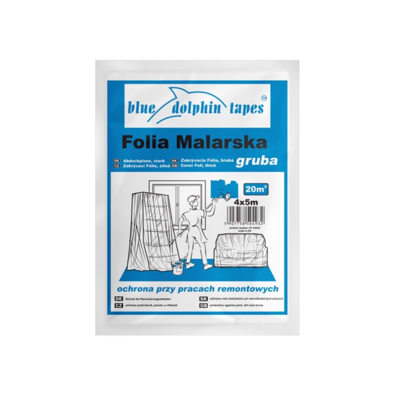 CF_04932 Blue Dolphin Folia malarska BDT GRUBA CF-380 4 x 5 m