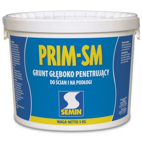 SEMIN Prim SM Grunt głęboko penetrujący do ścian i na podłogi Wiaderko 5 kg