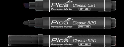 PICA 521/46 Marker permanentny czarny, ścięty.