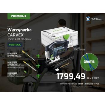 Wyrzynarka akumulatorowa CARVEX PSBC 420 EB-Basic w zestawie promocyjnym
